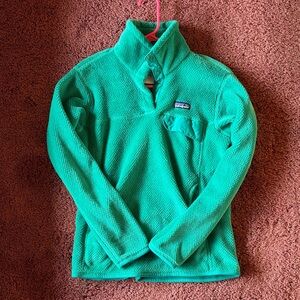 Patagonia Green Snap-Button Fleece Pullover